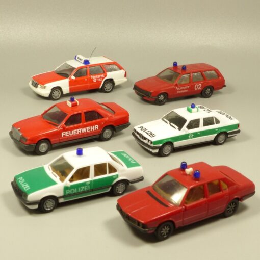 Herpa 1:87 6er-Pack diverse Einsatzfahrzeuge in Tüte siehe Bilder o. EX5027