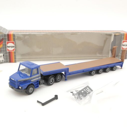 Herpa 1:87 837220 Scania Hauber Tieflade-Sattelzug in OVP RR128