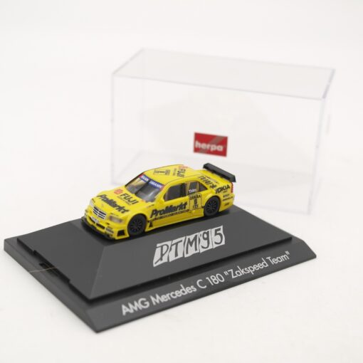 Herpa 1:87 AMG Mercedes C 180 AMG Zakspeed Team DTM 95 in PC Box RR1896