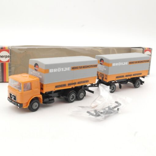 Herpa 1:87 MAN Hängerzug Brötje Werke für Heizuingstechnik in OVP RR631