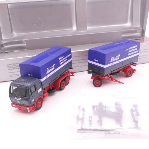 Herpa 1:87 MB 162 Hängerzug Schmidt Spedition neuwertig in OVP RT6055 – Bild 3