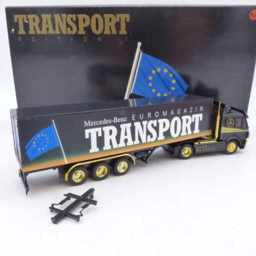 Herpa 1:87 Werbemodell: MB SK Sattelzug Euromagazin Transport, in OVP EB1865 – Bild 3