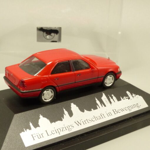 Herpa 1:87 Werbemodell Mercedes Benz C 220 rot NL Leipzig in PC-Box EX3649 – Bild 3