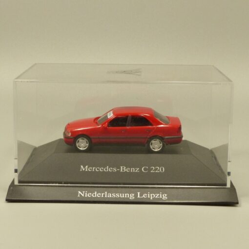 Herpa 1:87 Werbemodell Mercedes Benz C 220 rot NL Leipzig in PC-Box EX3649 – Bild 4
