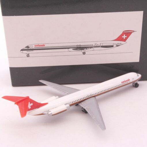 Herpa Wings 1:500 McDonnell Douglas MD-81 Swissair 505123 in OVP EA2047 – Bild 3
