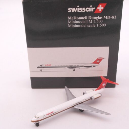 Herpa Wings 1:500 McDonnell Douglas MD-81 Swissair 505123 in OVP EA2047