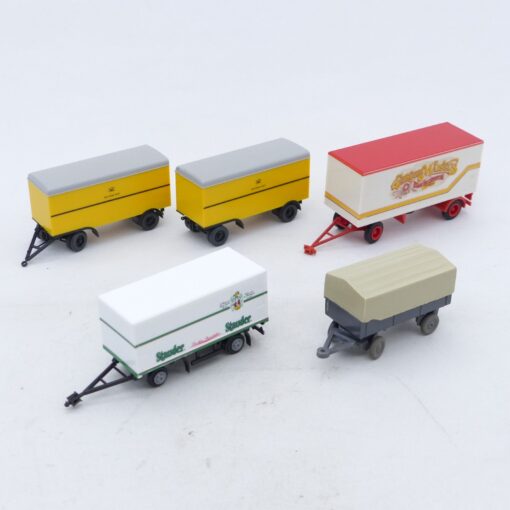 Herpa etc. 1:87 5er-Pack divers Anhänger Modelle siehe Bilder in Tüte EX7064