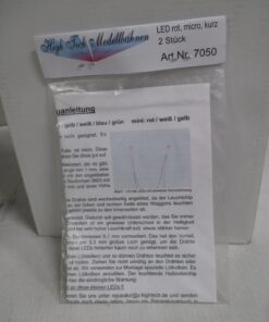 High Tech Modellbahnen 7050 LED rot, micro, kurz 2 Stück m.OVP WZ6365