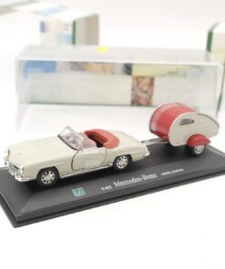 Hongwell 1:43 Mercedes Benz 190SL Cabrio mit Wohnwagen in OVP RR2075