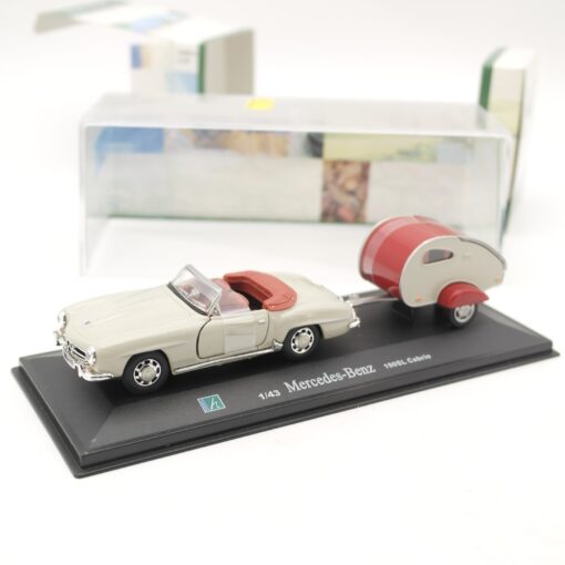 Hongwell 1:43 Mercedes Benz 190SL Cabrio mit Wohnwagen in OVP RR2075