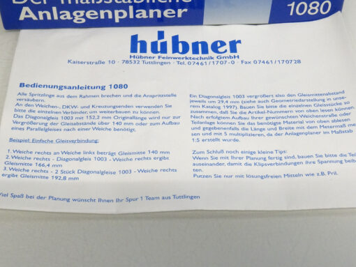 Hübner Spur 1 u. 1e 1080 Anlagenplaner in OVP LE3521 – Bild 3