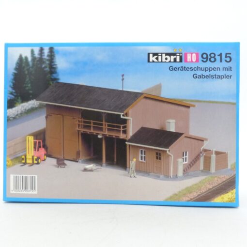 Kibri H0 Bausatz 9815 Geräteschuppen mit Gabelstapler in ungeöffneter OVP EX5223