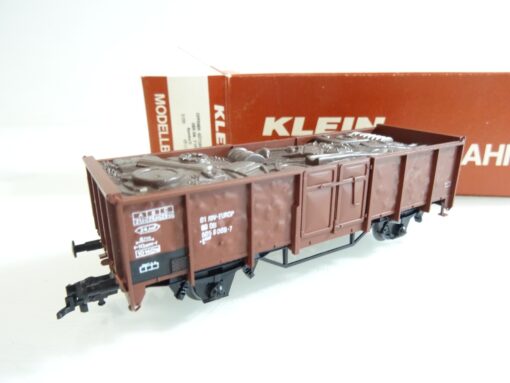 Klein Modellbahn H0 3205 offener Güterwagen mit Ladung der DB in OVP RR1072