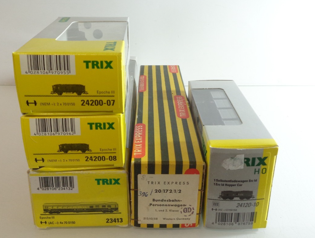 Konvolut Trix H0 Leerverpackung 5 Stück siehe Foto PK1983