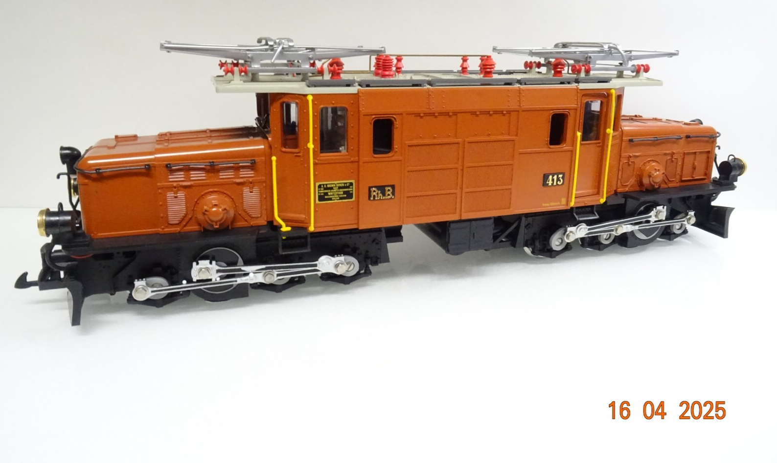 LGB Spur G 2040 Schweiz E-Lok Ge 6/6 Krokodil braun der RhB Top in OVP JL151 – Bild 4