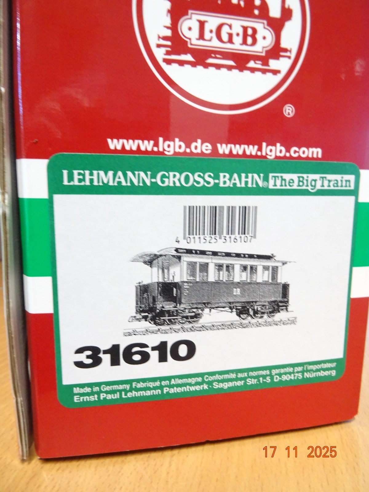 LGB Spur G 31610 Personenwagen KB4i mit LED-Beleuchtung in OVP JL4546 – Bild 5