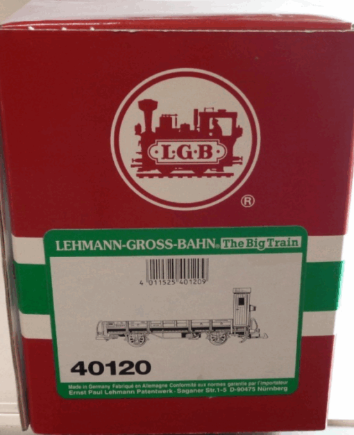 LGB Spur G 40120 Niederbordwagen mit Bremserhaus siehe Foto in OVP PK1588 – Bild 6