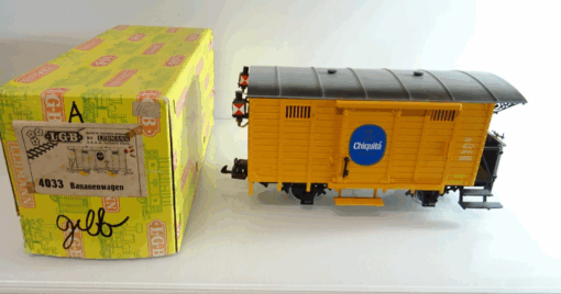 LGB Spur G 4033 Gedeckter Güterwagen Chiquita mit Rücklicht in OVP PK823