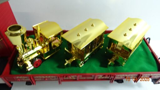LGB Spur G 41124 Flachwagen Goldzug Set "30 Jahre LGB" 1968-1998 in OVP CK7520 – Bild 6
