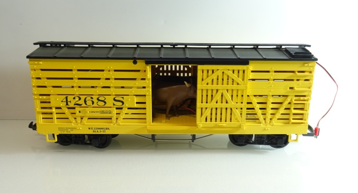 LGB Spur G 4268 Viehwagen mit Sound siehe Foto in OVP PK2395