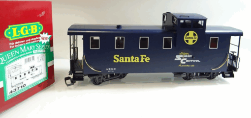 LGB Spur G 43710 US Güterzug-Begleitwagen Santa Fe neuwertig in OVP TF226