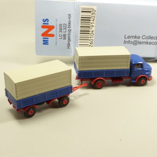 Lemke Minis 1:160 LC3405 MB L322 Hängerzug blau-rot in OVP EX6162 – Bild 3