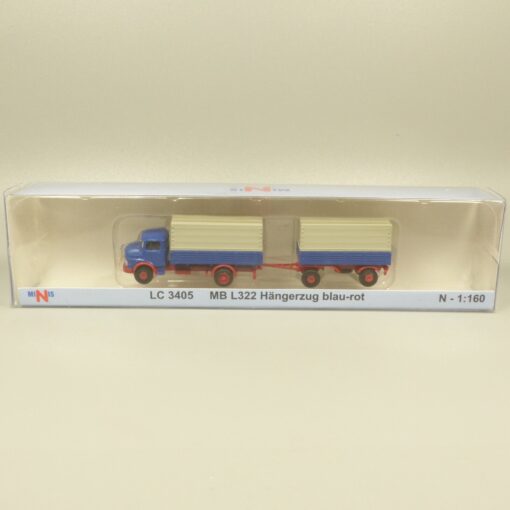 Lemke Minis 1:160 LC3405 MB L322 Hängerzug blau-rot in OVP EX6162 – Bild 4