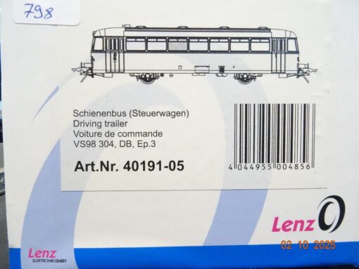 Lenz Spur 0 40191-05 Schienenbus Steuerwagen VS 98 304 der DB in OVP JL3319 – Bild 5
