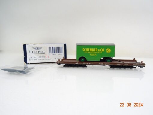 Liliput H0 L220015 Niederflurwagen mit Ladung LKW der DB in OVP PR2152 – Bild 3