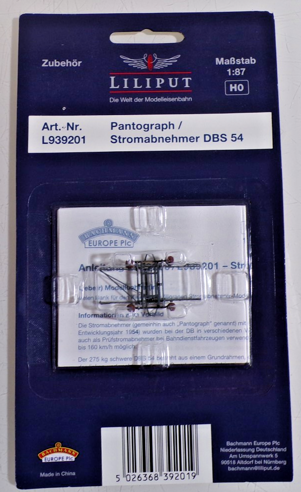 Liliput H0 L939201 Pantograph DBS 54 siehe Foto in OVP PK3107