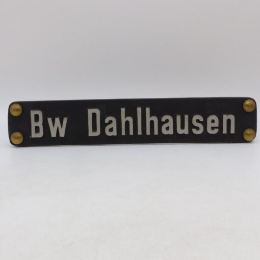 Lokschild / Zugschild "Bw Dahlhausen" 32,5 cm x 6 cm, siehe Bilder o. EB7459