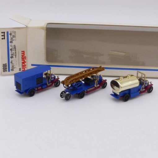Märklin 1:87 H0 1886 Oldtimer Set 3 Fahrzeuge der Feuerwehr in OVP EX6831 – Bild 3