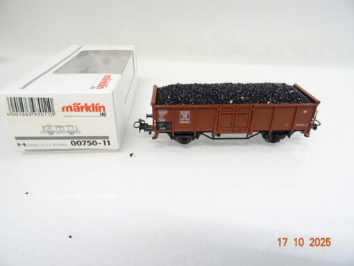 Märklin H0 00750-11 Hochbordwagen mit Kiesladung der DB in OVP HS51