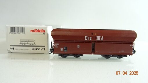 Märklin H0 00751-12 Selbstentladewagen Erz IIId der DB in OVP PR6968