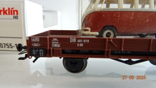 Märklin H0 00755-10 Niederbordwagen mit VW Bus der DB in OVP PR8074 – Bild 3