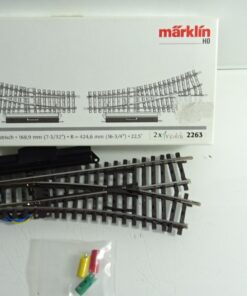 Märklin H0 2263K-Gleis Elekt. Weiche rechts 1St. siehe Foto in OVP CK8177