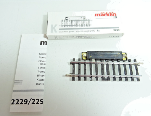 Märklin H0 2299 K Gleis Schalt Gleis gerade 1/2=90mm in OVP CK1567