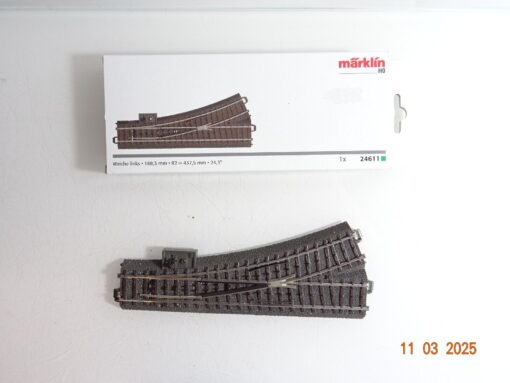 Märklin H0 24611 Weiche links mit Antrieb u. Decoder siehe Foto in OVP CK6605