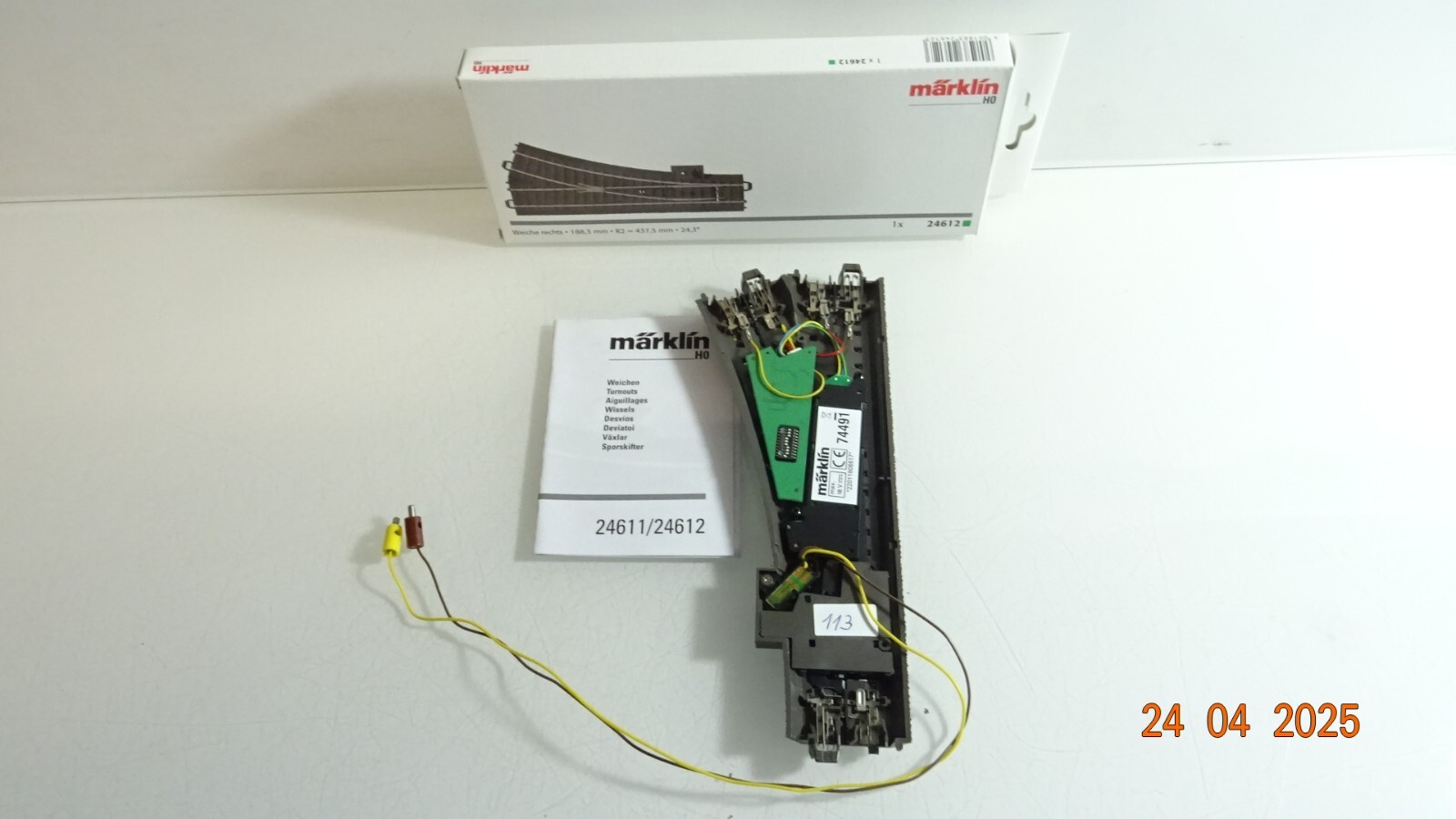 Märklin H0 24612 Weiche rechts Antrieb u. Decoder siehe Foto in OVP CK7737 – Bild 3