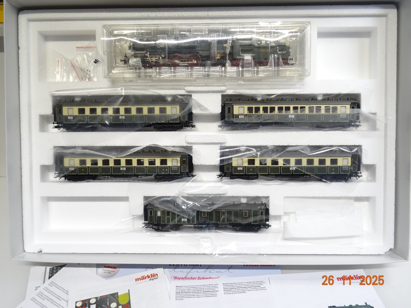 Märklin H0 26360 Bayern Schnellzug 6tlg. der K.Bay.Sts.B. Mfx Sound OVP JL4730 – Bild 3