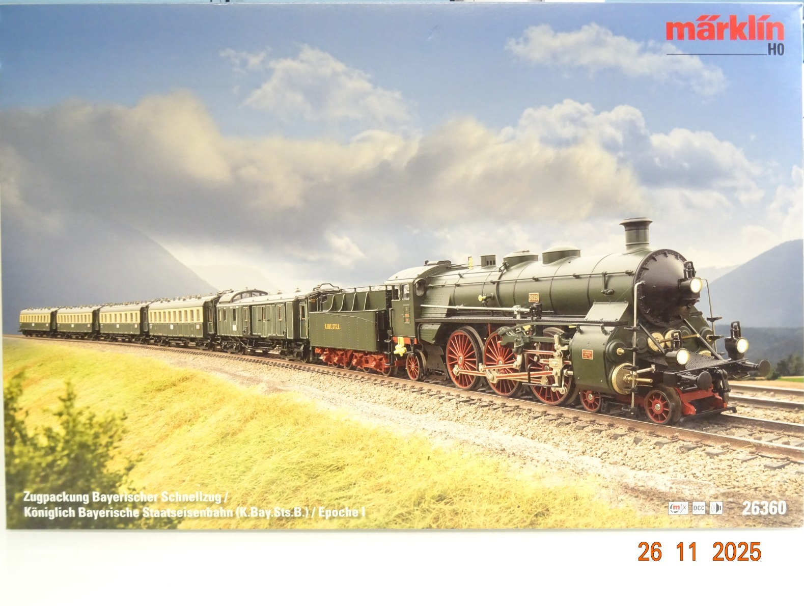 Märklin H0 26360 Bayern Schnellzug 6tlg. der K.Bay.Sts.B. Mfx Sound OVP JL4730