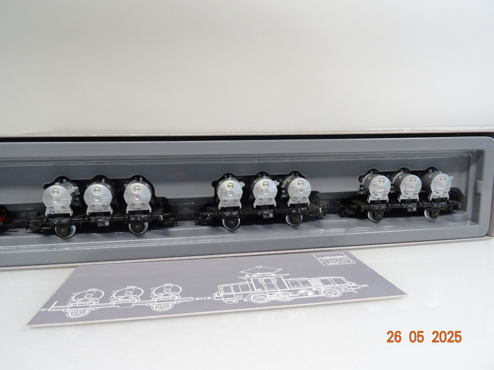 Märklin H0 2874 Güterzug 4tlg. mit E63 und Behältertragwagen in OVP JL751 – Bild 4