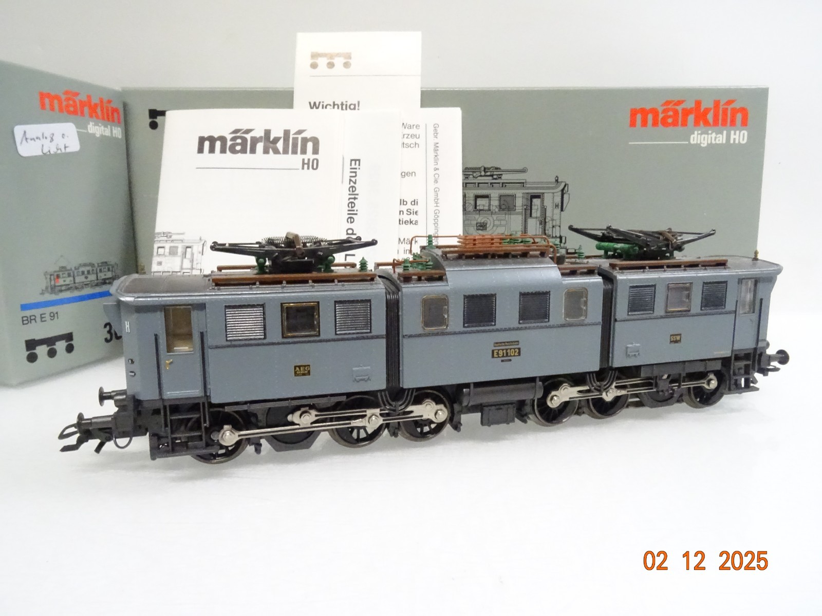Märklin H0 3628 E-Lok E 91 102 der DRG in OVP JL4822