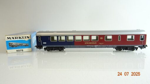 Märklin H0 4078 Personenwagen mit Speiseraum 1.Kl. der DB Blech in OVP PR9191