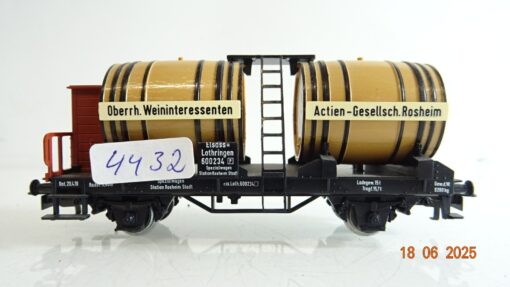 Märklin H0 4432 Weinfaßwagen Oberrh. Weininteressenten der DR PR8581 o.