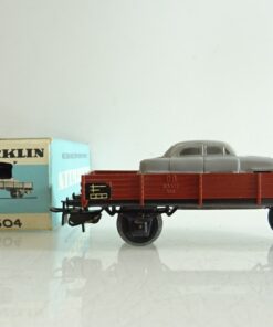 Märklin H0 4504 Niederbordwagen mit Ford M 12 der DB in OVP PR9201