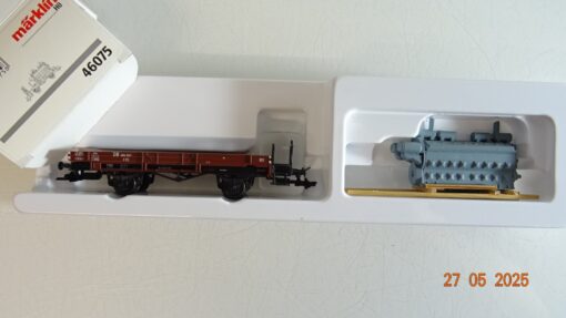 Märklin H0 46075 Niederbordwagen mit Ladung der DB in OVP PR8090