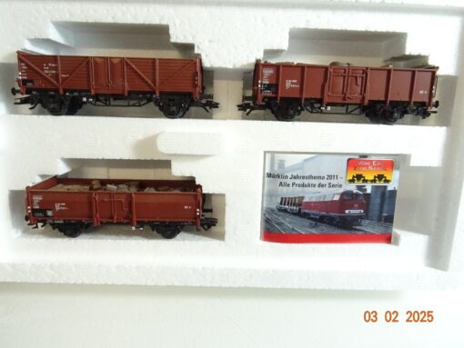 Märklin H0 46098 Güterwagen-Set mit Schrottladung 3 tlg der DB in OVP PR5677 – Bild 3