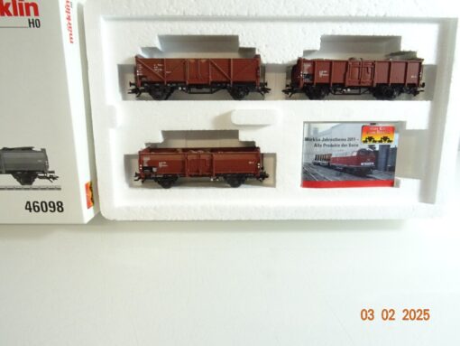 Märklin H0 46098 Güterwagen-Set mit Schrottladung 3 tlg der DB in OVP PR5677