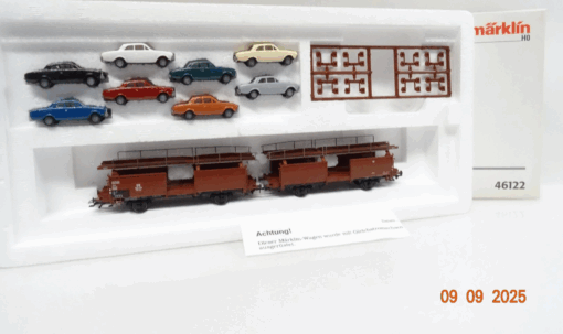 Märklin H0 46122 Autotransportwagen Set DB mit 8 PKW für Gleichstrom OVP JL2896